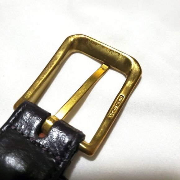 Jo's A Bank Black Leather Belt Size 42 - Picture 3 of 7